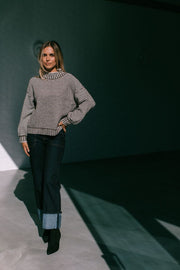 Elodie Knit Jumper - Chocolate Stripe
