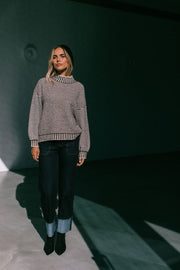 Elodie Knit Jumper - Chocolate Stripe