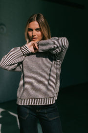 Elodie Knit Jumper - Chocolate Stripe