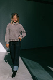 Elodie Knit Jumper - Chocolate Stripe