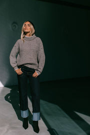 Elodie Knit Jumper - Chocolate Stripe