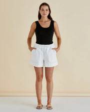 Emma Scoop Tank - Black
