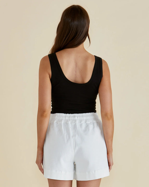 Emma Scoop Tank - Black