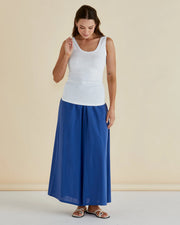 Emma Scoop Tank - White