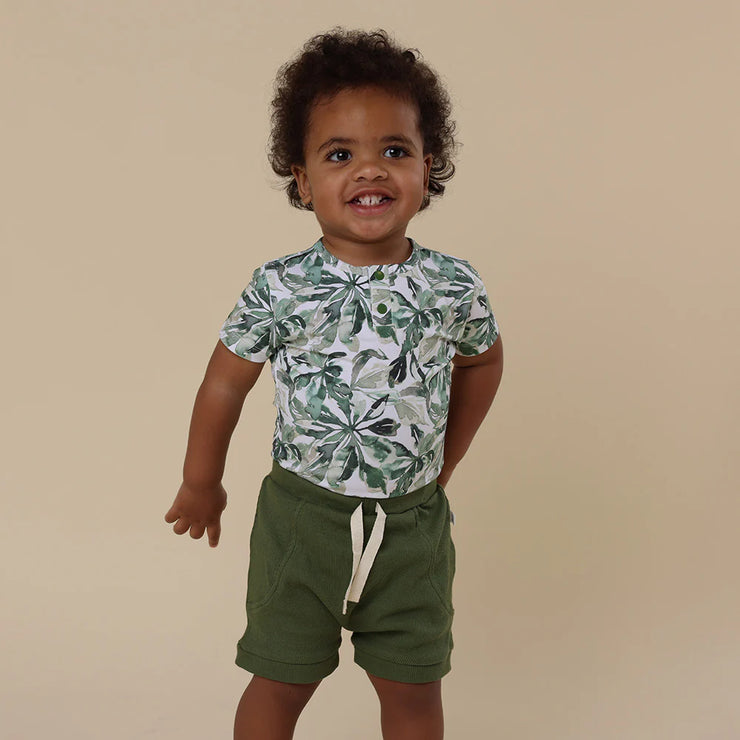 Short Sleeve Bodysuit - Evergreen