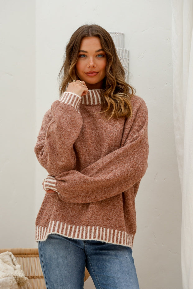 Evie Knit Jumper - Cinnamon