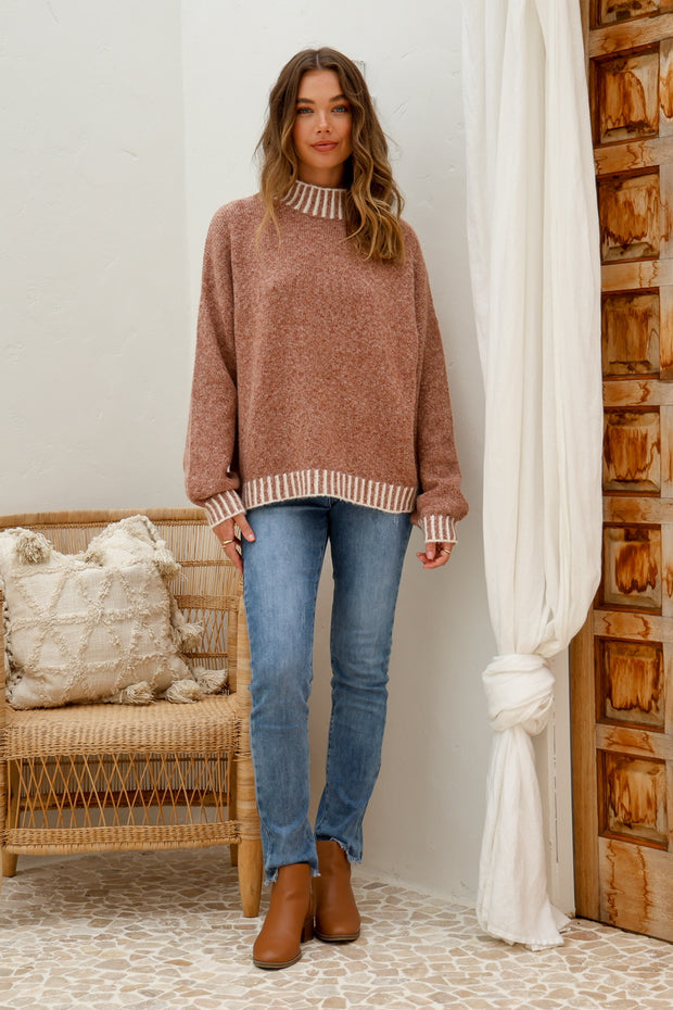 Evie Knit Jumper - Cinnamon