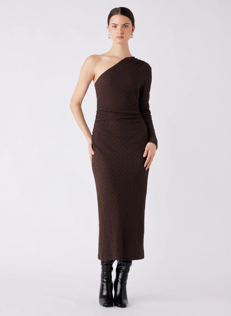 Esmaée - Exile One Shoulder Midi Dress