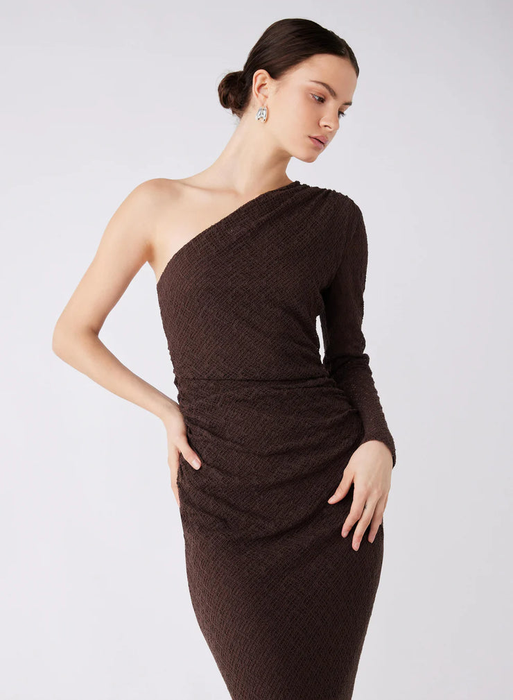 Esmaée - Exile One Shoulder Midi Dress