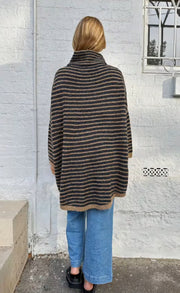 Lyric Stripe Knit Jumper - Black