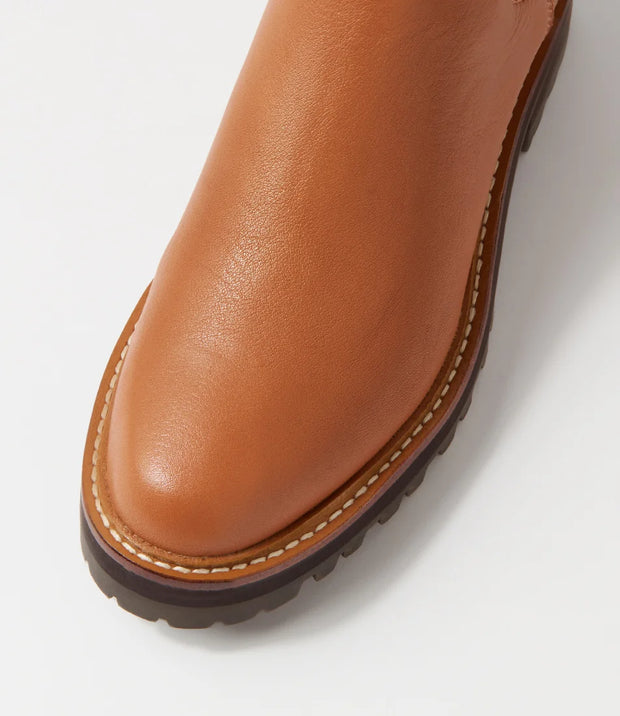 FEMI Leather Chelsea Boots - Dark Tan