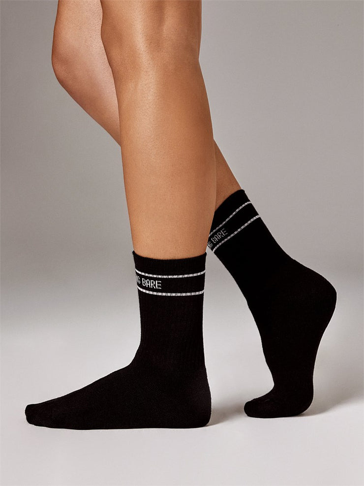 Flashdance 1/2 Crew Sock - Black