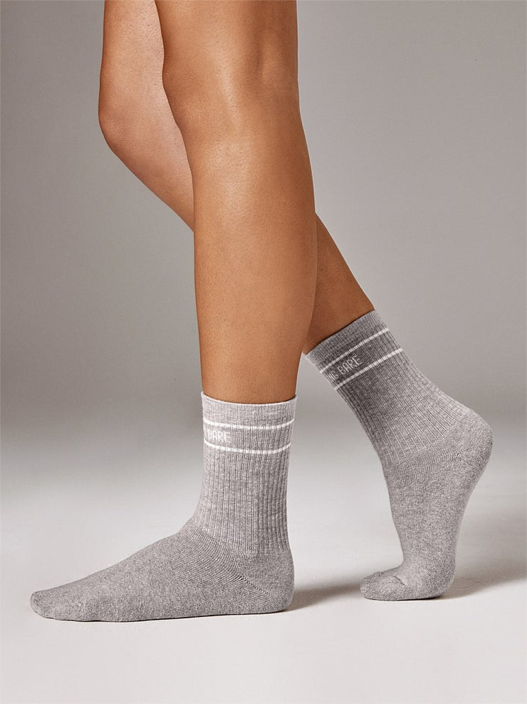 Flashdance 1/2 Crew Sock - Silver Marle