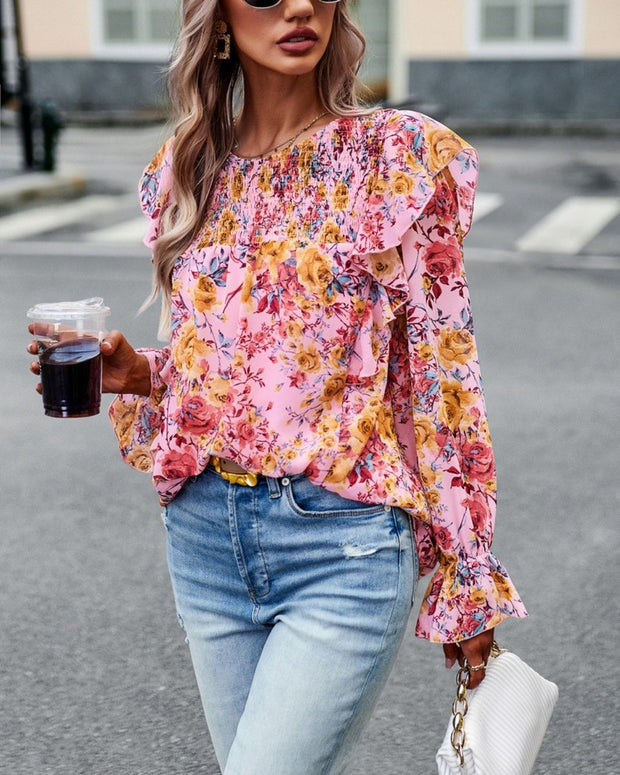 Florence Blouse - Pink Floral