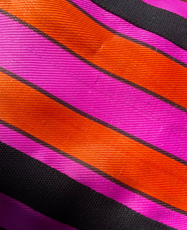 BEI OGGETTI - Essential Clutch - Orange/Pink Stripe