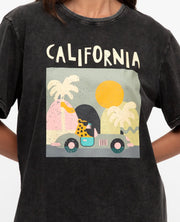 California Tee - Washed Black