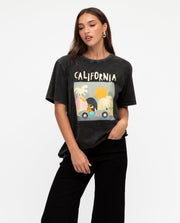 California Tee - Washed Black