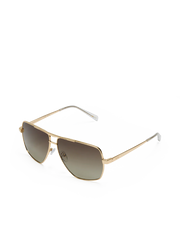 THE GRACE Light-Gold Taupe Fade Sunglasses