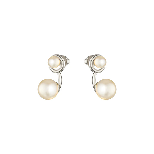 GRACE Pearl Earrings - Sterling Silver Plating