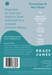 Felt Air Freshener - Geranium & Sea Moss