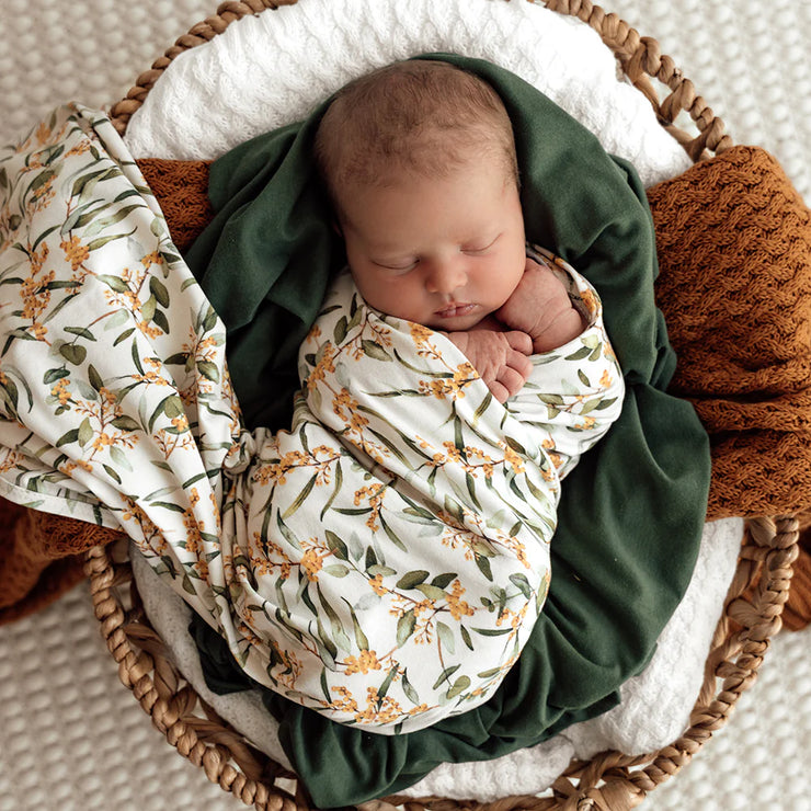 Jersey Wrap & Top Knot Set - Golden Wattle