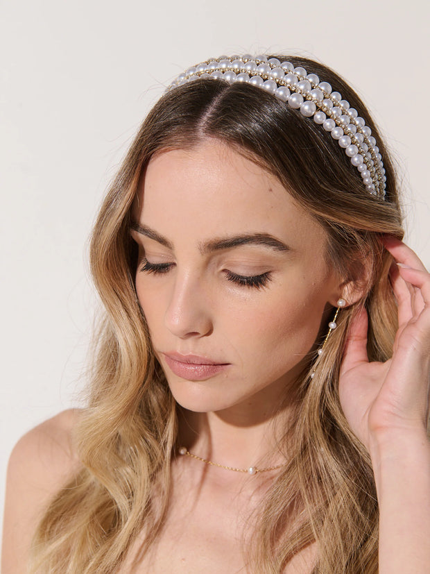 Harper Triple Pearl Headband