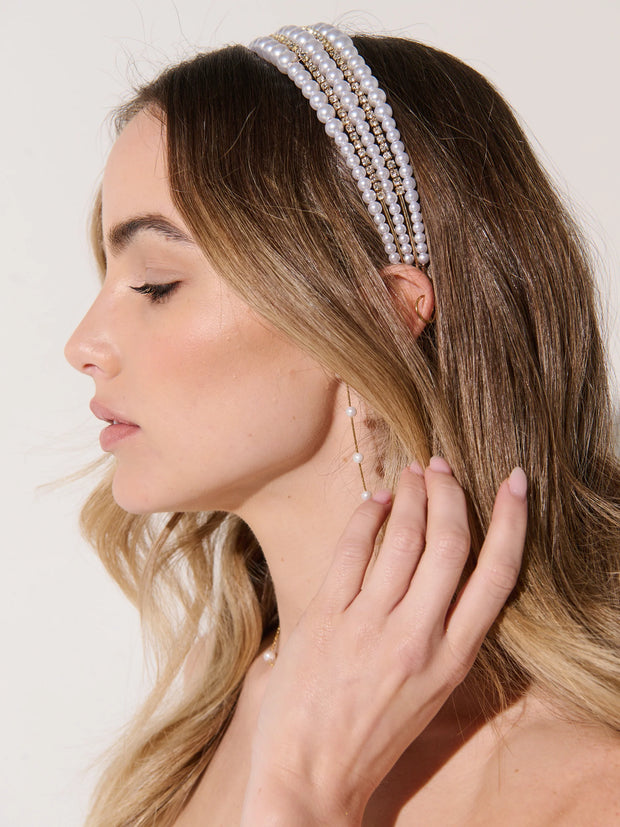 Harper Triple Pearl Headband