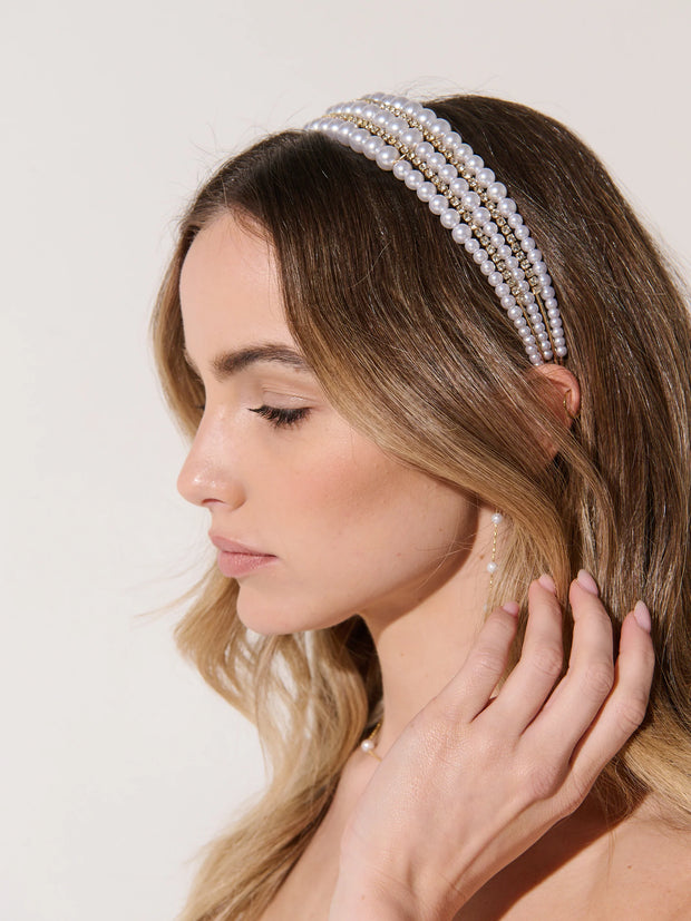Harper Triple Pearl Headband