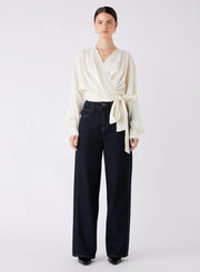 Esmaée - Hilton Tie Side Blouse - Ivory