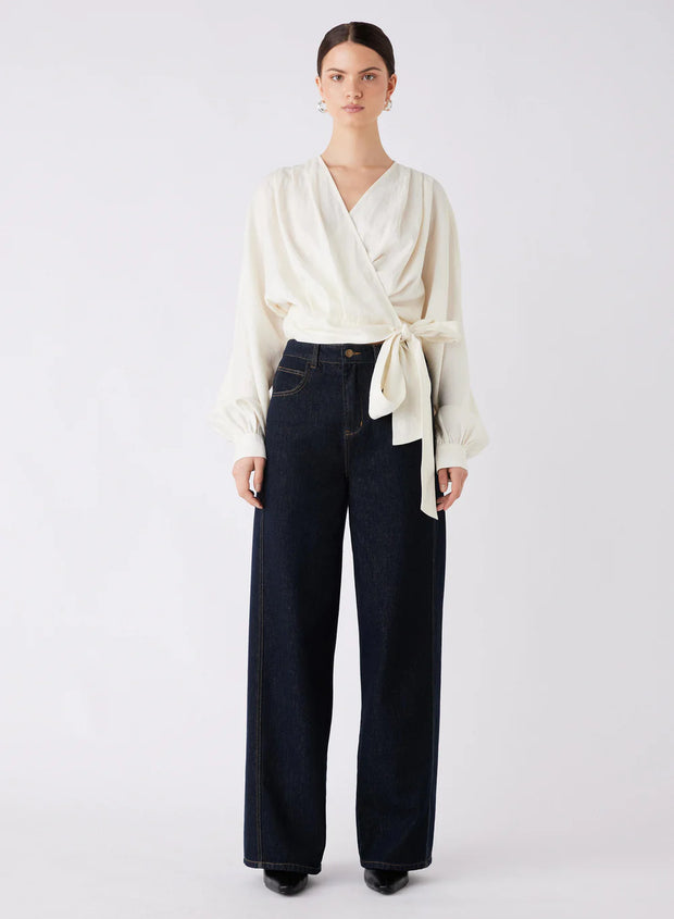 Esmaée - Hilton Tie Side Blouse - Ivory