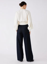 Esmaée - Hilton Tie Side Blouse - Ivory