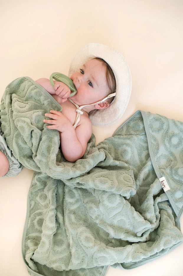 KiiN - Hooded Beach Towel - Sage