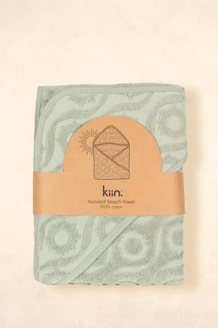 KiiN - Hooded Beach Towel - Sage