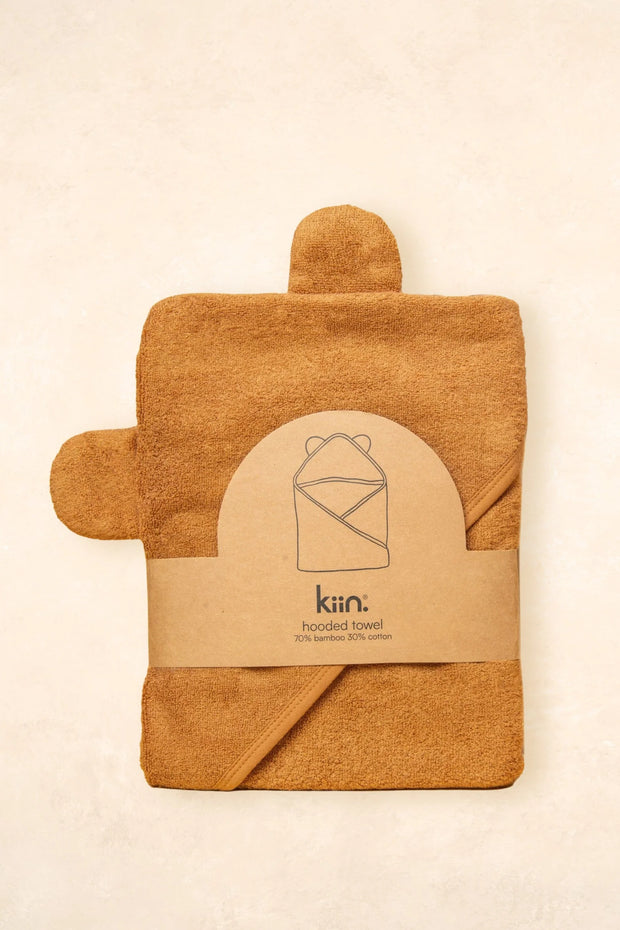 KiiN - Hooded Towel - Caramel