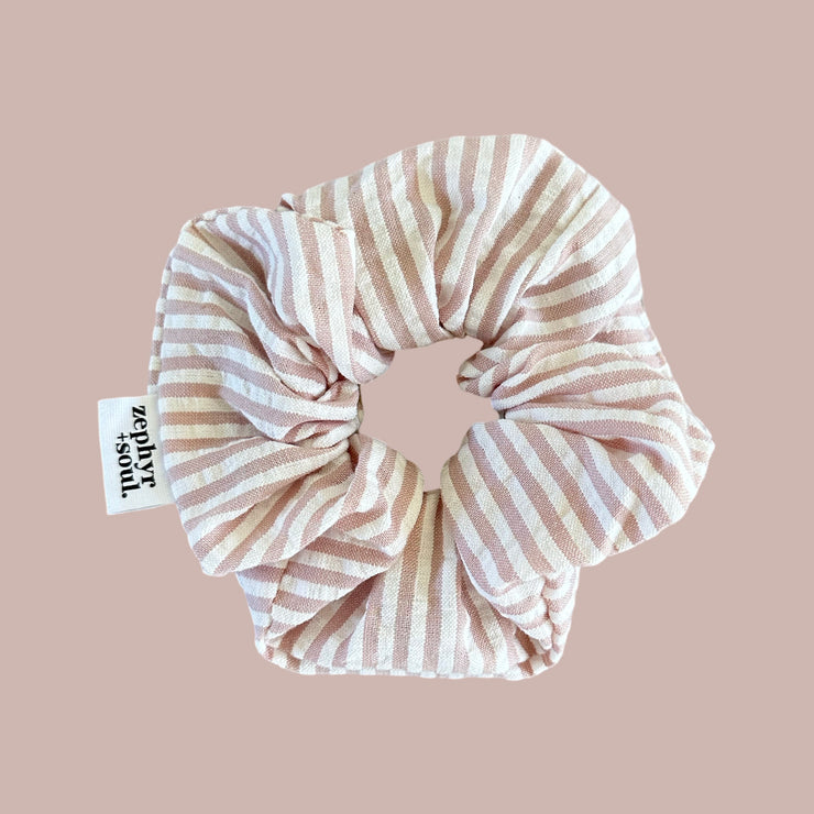 Scrunchie - Dusty Pink Stripe