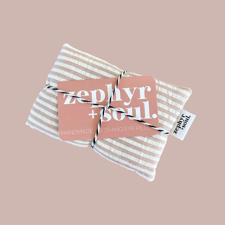 Eye Pillow - Dusty Pink Stripe