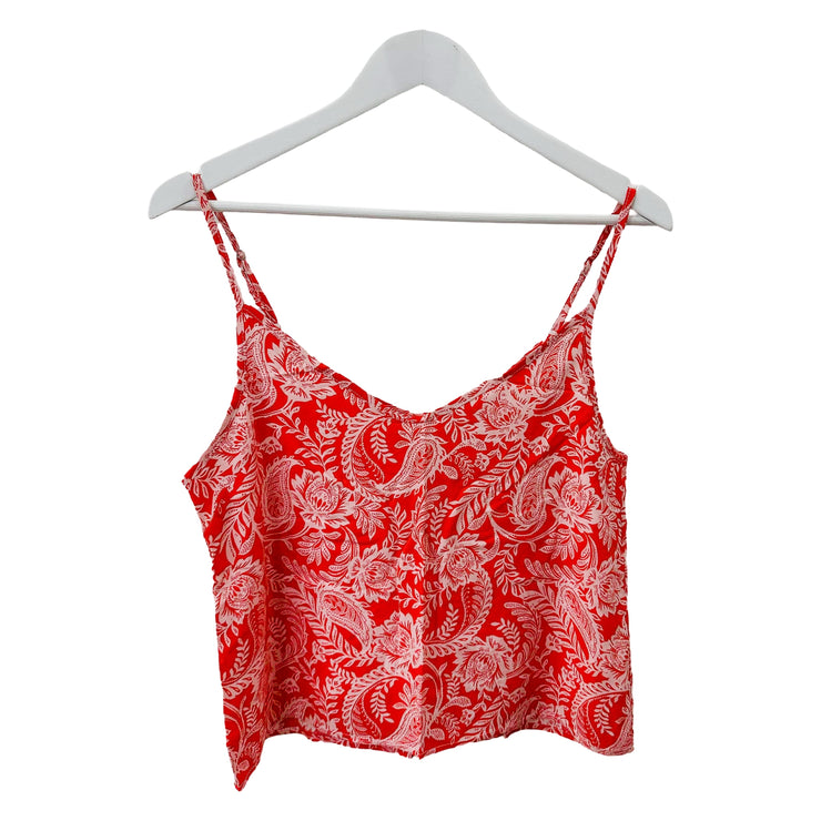 Holly Cami - Red/Pink Paisley