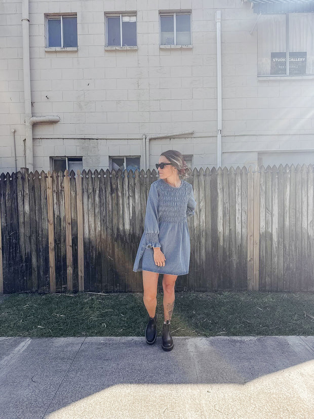 SOHL Denim - Valletta Shirred Dress