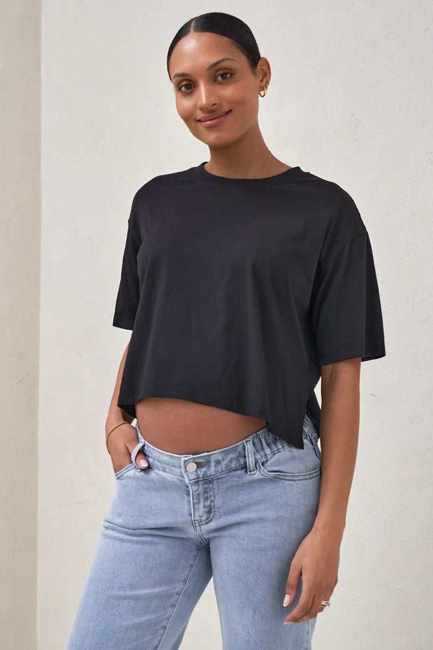 Into It Crop Tee - Black