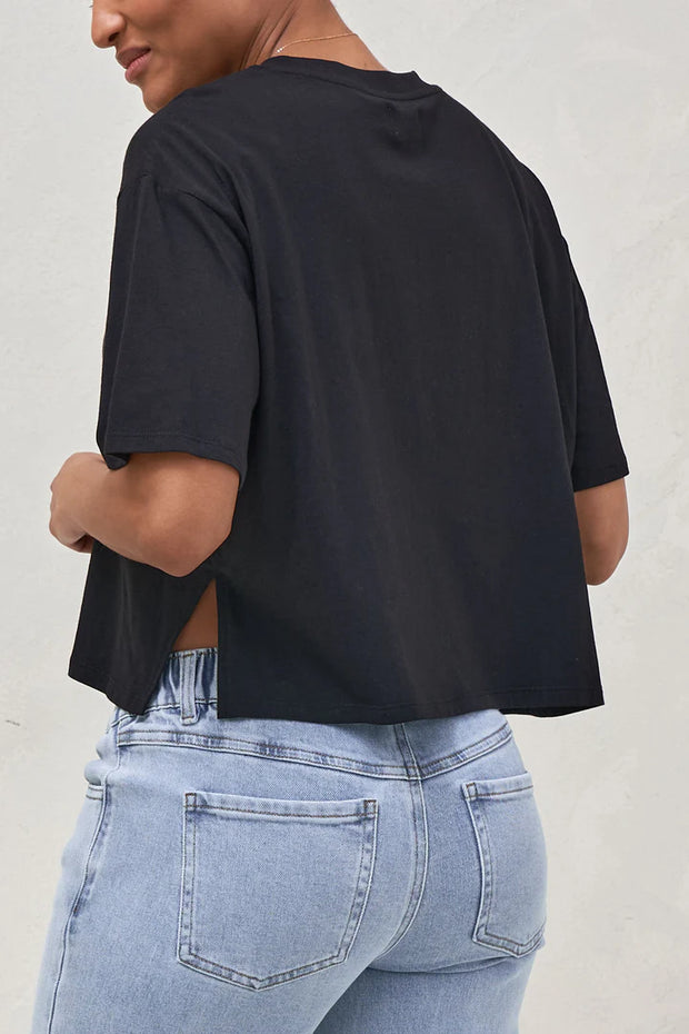 Into It Crop Tee - Black