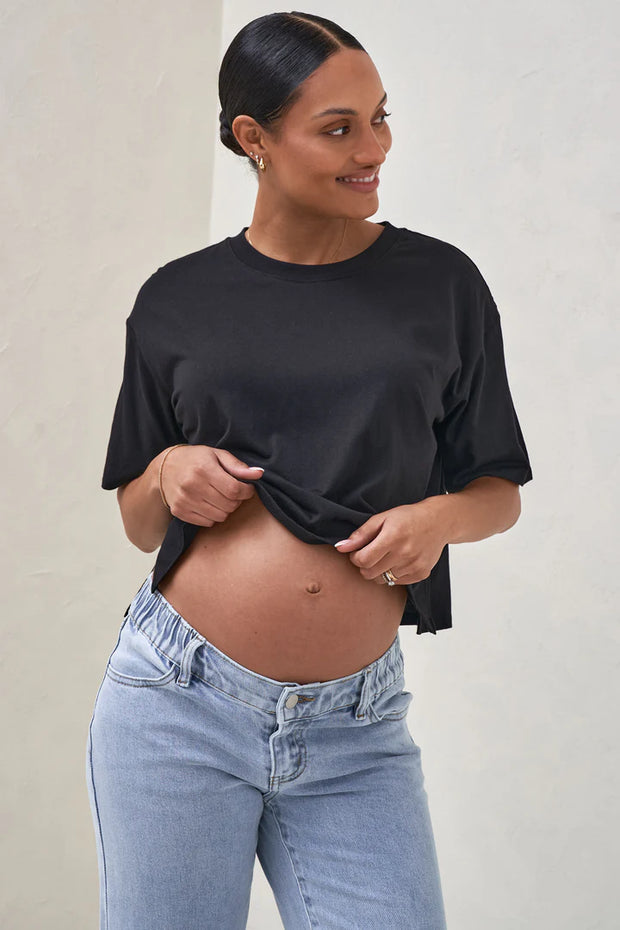 Into It Crop Tee - Black