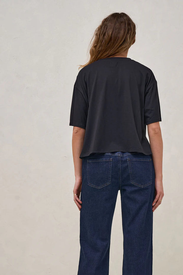 Into It Crop Tee - Black