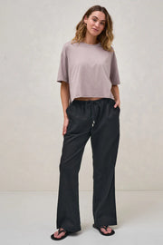 Into It Crop Tee - Taupe
