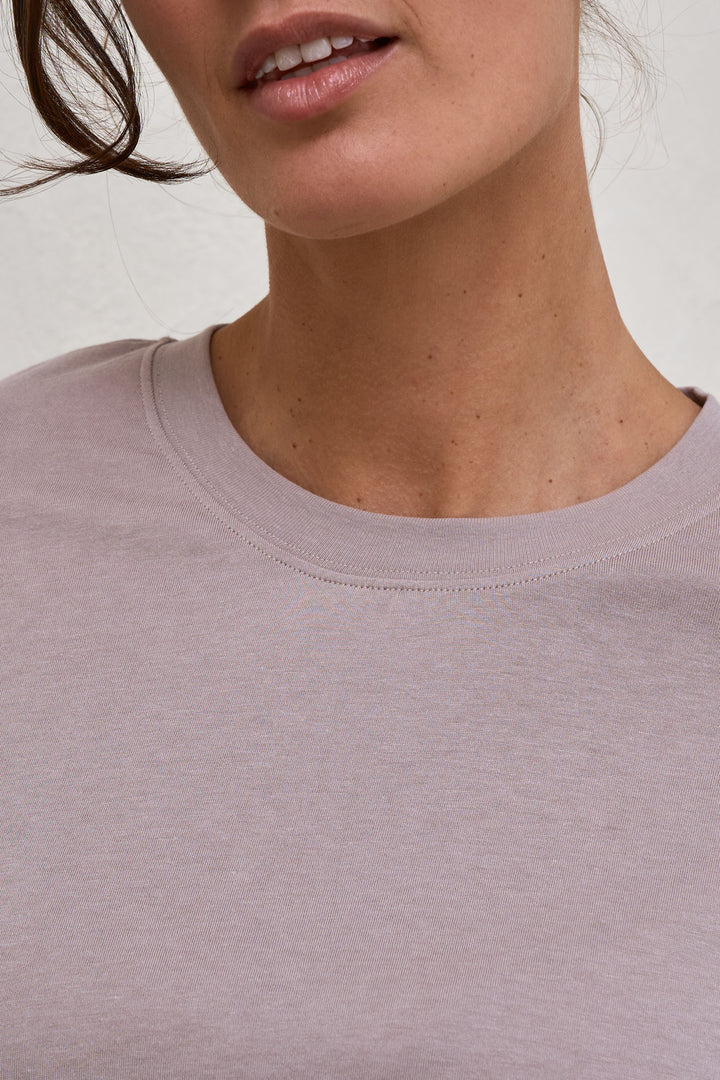 Into It Crop Tee - Taupe