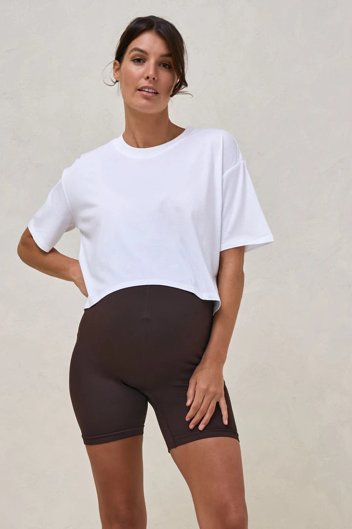 Into It Crop Tee - White