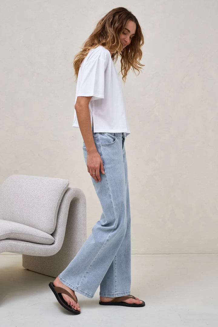 Into It Crop Tee - White