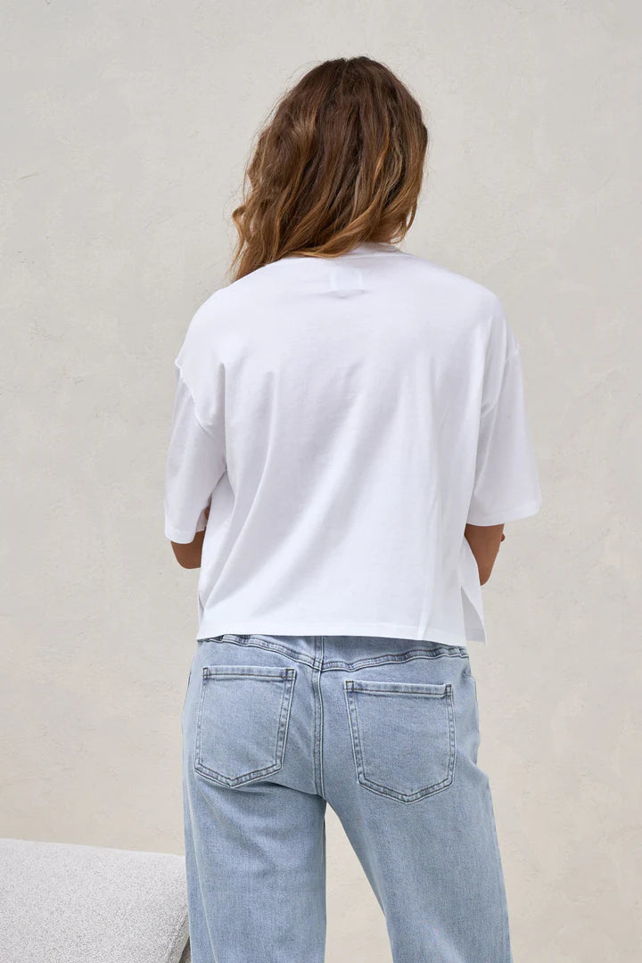Into It Crop Tee - White