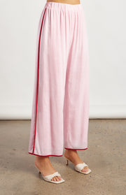 Isla Linen Pants - Pink/Red Stripe