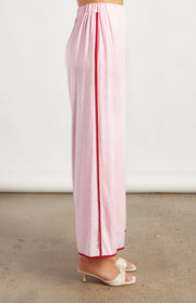 Isla Linen Pants - Pink/Red Stripe