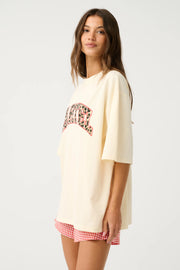 (PRE-ORDER) Jeana Tee - Buttermilk Leopard